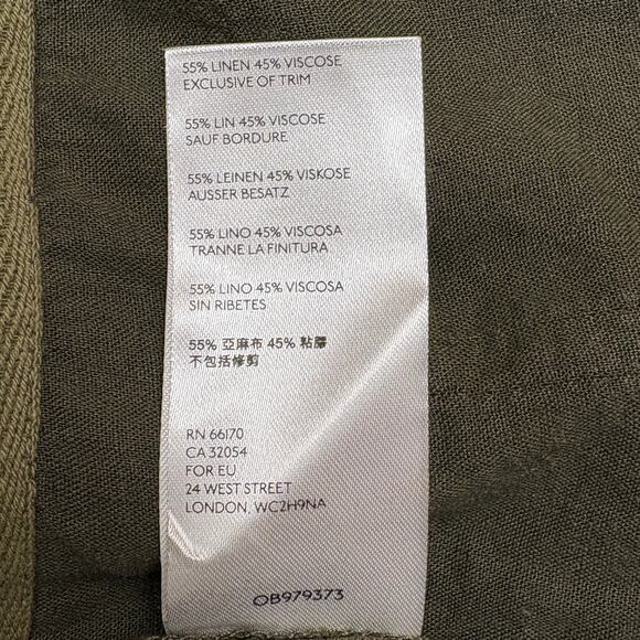 Free People DAY DRIFTER Utility Cargo Button Down Shirt Top Green M NWOT $128 - Picture 11 of 11